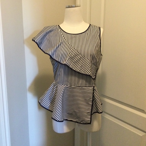 Parker Carly Striped Peplum Top ✨Host Pick✨ - Picture 3 of 11
